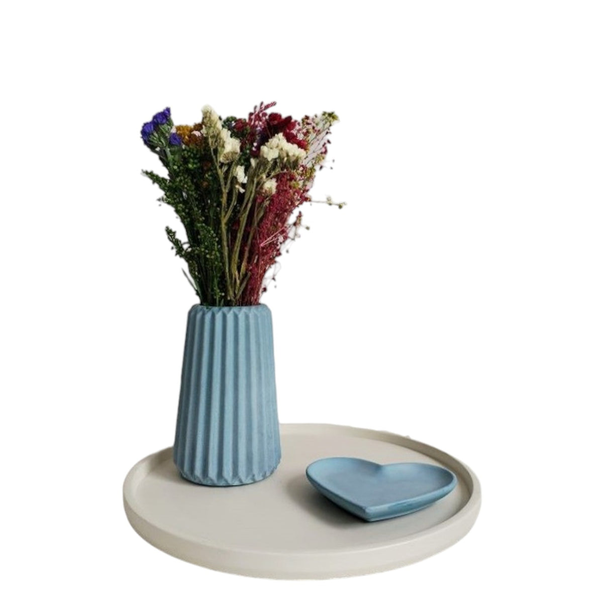 Florero Adamaris Azul Petróleo 7x15cm de 0.37 Litros con Acabado Mate - Jardineria | Bylmo