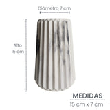 Florero Adamaris Mármol Negro 7x15cm de 0.37 Litros con Acabado Mate - Jardineria | Bylmo