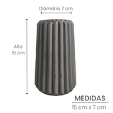 Florero Adamaris Gris Oscuro 7x15cm de 0.37 Litros con Acabado Mate - Jardineria | Bylmo