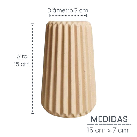 Florero Adamaris Nude 7x15cm de 0.37 Litros con Acabado Mate - Jardineria | Bylmo