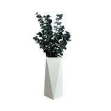 Florero Alice Blanco 7x20cm de 0.37 Litros con Acabado Mate - Jardineria | Bylmo