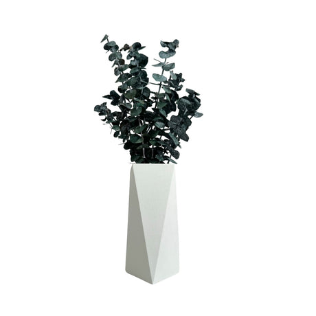 Florero Alice Blanco 7x20cm de 0.37 Litros con Acabado Mate - Jardineria | Bylmo