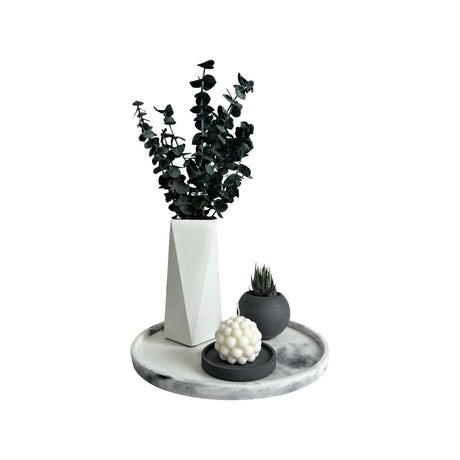 Florero Alice Blanco 7x20cm de 0.37 Litros con Acabado Mate - Jardineria | Bylmo