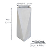 Florero Alice Gris 7x20cm de 0.37 Litros con Acabado Mate - Jardineria | Bylmo