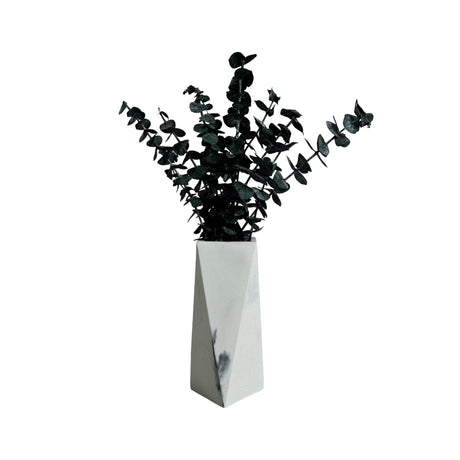 Florero Alice Mármol Negro 7x20cm de 0.37 Litros con Acabado Mate - Jardineria | Bylmo