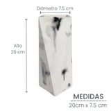 Florero Alice Mármol Negro 7x20cm de 0.37 Litros con Acabado Mate - Jardineria | Bylmo