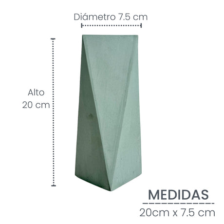 Florero Alice Verde Oliva 7x20cm de 0.37 Litros con Acabado Mate - Jardineria | Bylmo