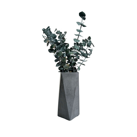 Florero Alice Gris Oscuro 7x20cm de 0.37 Litros con Acabado Mate - Jardineria | Bylmo