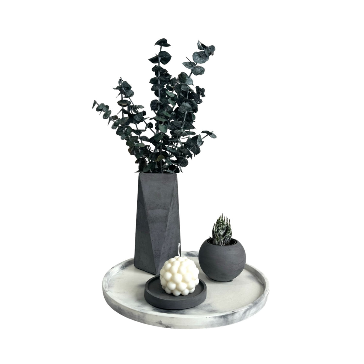 Florero Alice Gris Oscuro 7x20cm de 0.37 Litros con Acabado Mate - Jardineria | Bylmo