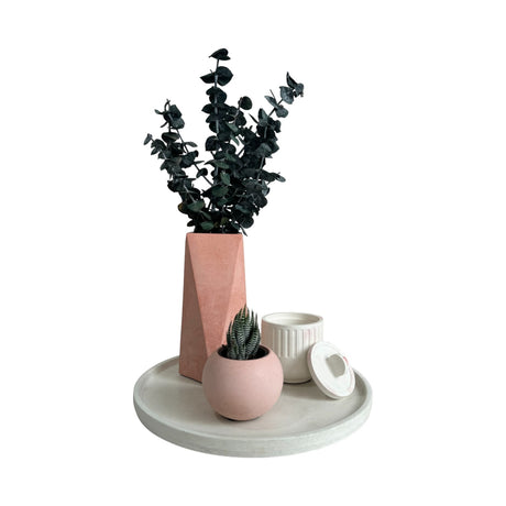 Florero Alice Palo de Rosa 7x20cm de 0.37 Litros con Acabado Mate - Jardineria | Bylmo