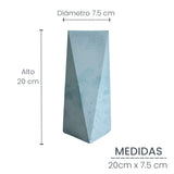 Florero Alice Azul Petróleo 7x20cm de 0.37 Litros con Acabado Mate - Jardineria | Bylmo