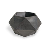Matera de mesa Adara Gris Oscuro 18x11cm de Cemento Hexagonal de 2.3 Litros - Jardineria | Bylmo