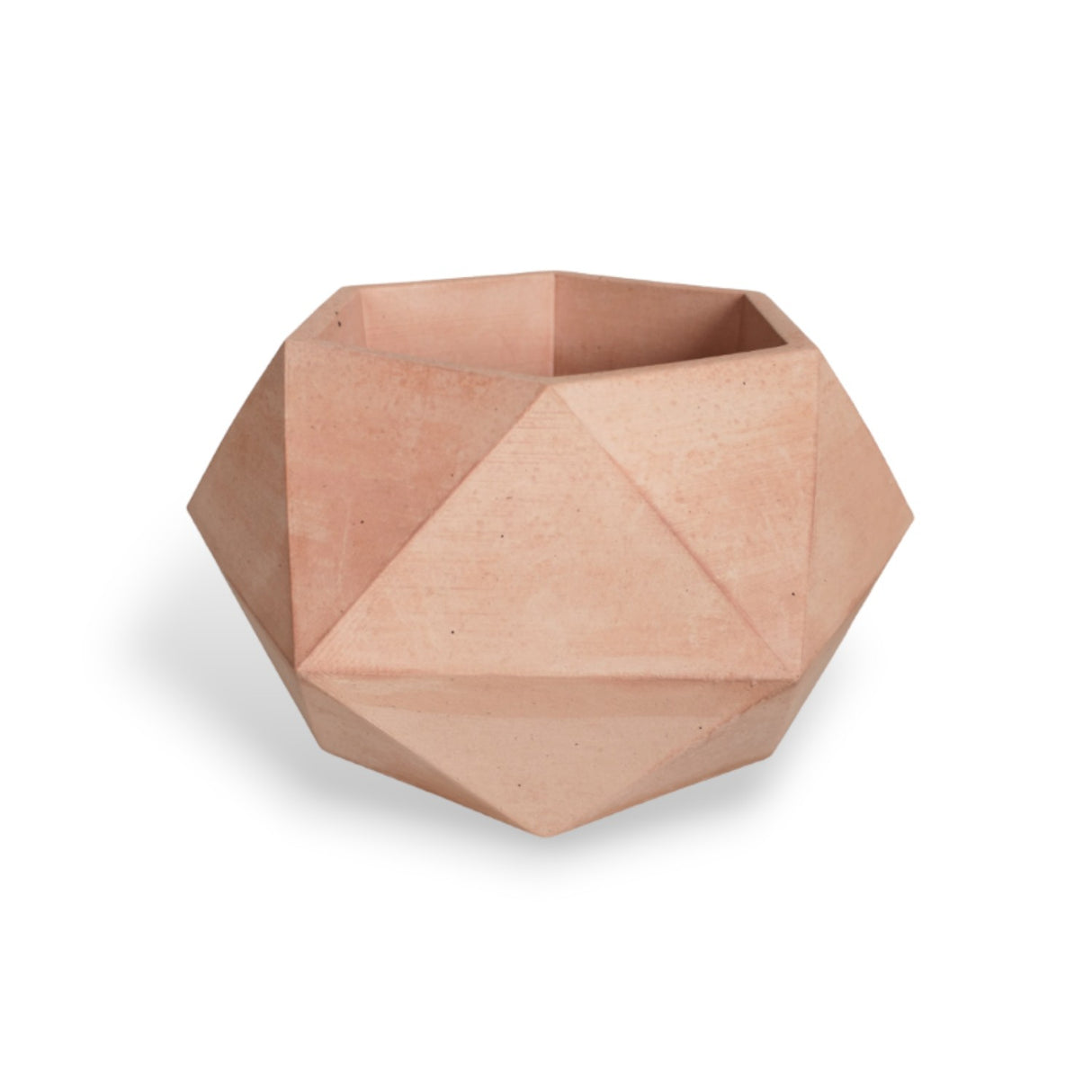 Matera de mesa Adara Palo de Rosa 18x11cm de Cemento Hexagonal de 2.3 Litros - Jardineria | Bylmo