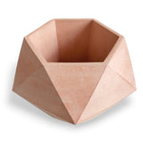 Matera de mesa Adara Palo de Rosa 18x11cm de Cemento Hexagonal de 2.3 Litros - Jardineria | Bylmo