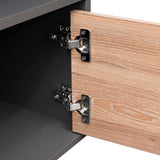 Mesa de Noche Galanto Plomo 50 cm con Una Puerta Abatible y Entrepaño - Mesas de Noche | Bylmo