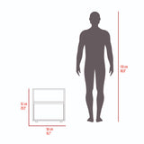 Mesa de Noche Galanto Plomo 50 cm con Una Puerta Abatible y Entrepaño - Mesas de Noche | Bylmo