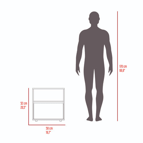 Mesa de Noche Galanto Plomo 50 cm con Una Puerta Abatible y Entrepaño - Mesas de Noche | Bylmo