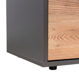 Mesa de Noche Galanto Plomo 50 cm con Una Puerta Abatible y Entrepaño - Mesas de Noche | Bylmo