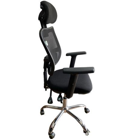 Silla Gerencial Redentor Pro Negro 47x113cm Reclinable con Soporte Lumbar y Apoya Cabezas - SILLAS DE OFICINA | Bylmo