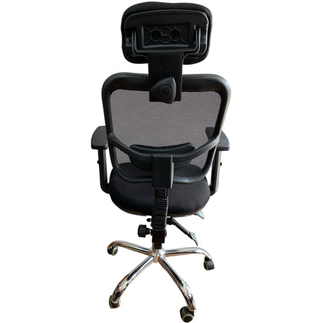 Silla Gerencial Redentor Pro Negro 47x113cm Reclinable con Soporte Lumbar y Apoya Cabezas - SILLAS DE OFICINA | Bylmo