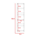 Estantería Home Blanco 45x181cm con Cinco Compartimientos - Bibliotecas y Estanterías | Bylmo