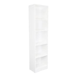 Estantería Home Blanco 45x181cm con Cinco Compartimientos - Bibliotecas y Estanterías | Bylmo