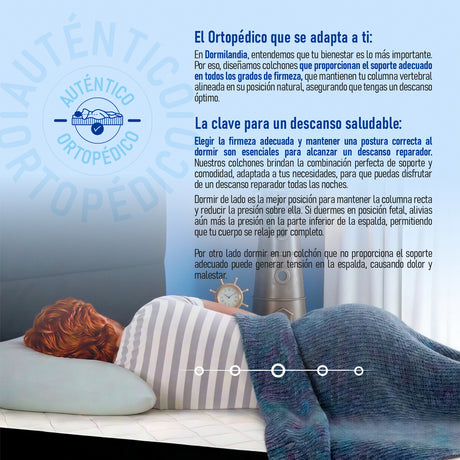 Combo Colchón Enrollado y Base Cama Versalles Negro Queen 160 X 190 Cm Medio Firme Ortopedico e Hipoalergénico - Combos Habitacion | Bylmo