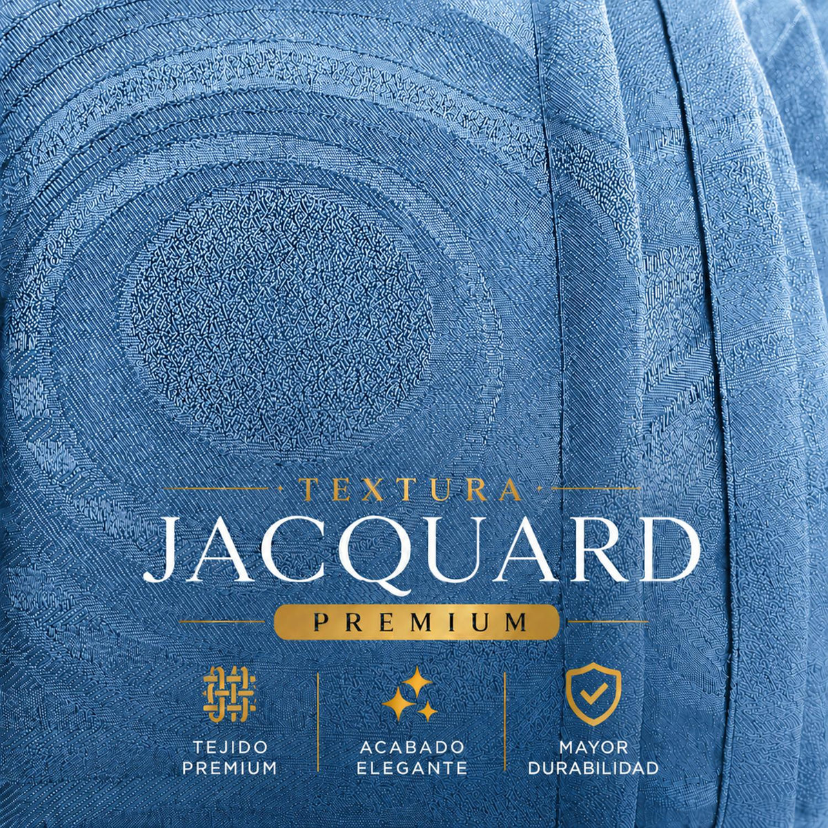 Cortina Jacquard Azul Celeste 280x200cm de Figuras