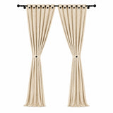 Cortina Jacquard Beige 280x200cm de Figuras