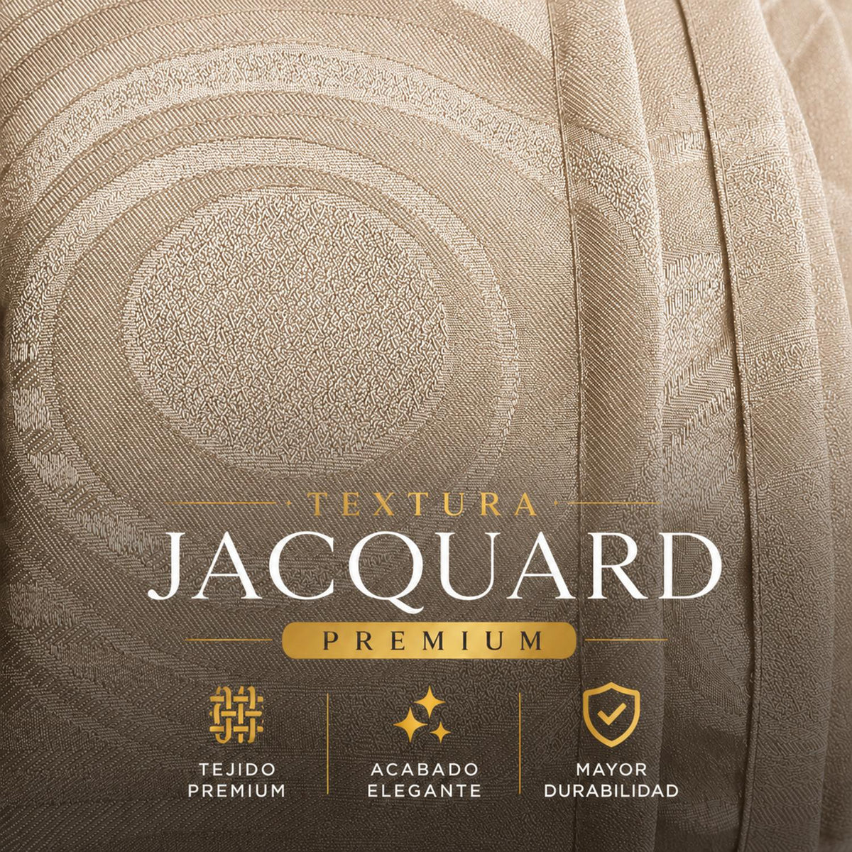 Cortina Jacquard Beige 280x200cm de Figuras