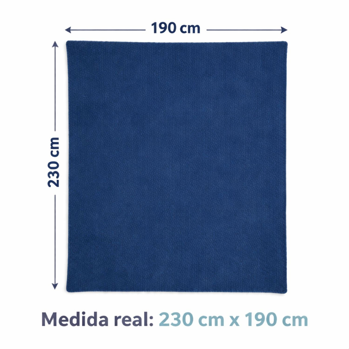 Cobija Azul 230x190cm Fondo Entero Muy Suave