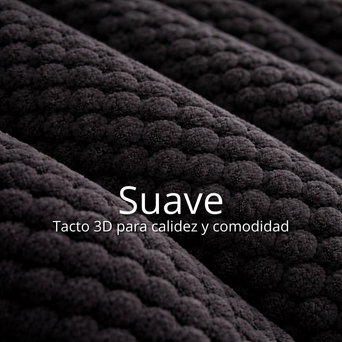 Cobija Negro 230x190cm Fondo Entero Muy Suave
