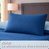 Colcha Doble Faz Azul y Azul Celeste 200x220cm para Colchón Doble 140 X 190 Cm Sin Acolchado Sin Relleno Fondo Entero