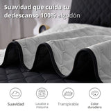 Colcha Doble Faz Negro y Gris 260x230cm para Colchón King 200 X 200 Cm Sin Acolchado Sin Relleno Fondo Entero