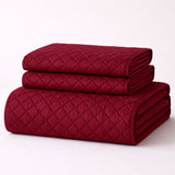 Colcha Doble Faz Vinotinto y Camel 200x220cm para Colchón Doble 140 X 190 Cm Sin Acolchado Sin Relleno Fondo Entero