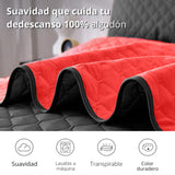 Colcha Doble Faz Rojo y Negra 220x220cm para Colchón Queen 160 X 190 Cm Sin Acolchado Sin Relleno Fondo Entero
