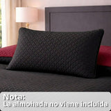 Colcha Doble Faz Rojo y Negra 220x220cm para Colchón Queen 160 X 190 Cm Sin Acolchado Sin Relleno Fondo Entero