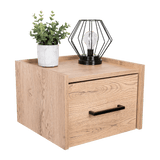 Mesa de Noche Flotante Boa Macadamia 35x25cm con Un Cajón - Mesas de Noche | Bylmo