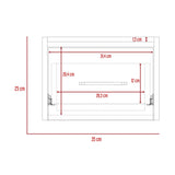 Mesa de Noche Flotante Boa Macadamia 35x25cm con Un Cajón - Mesas de Noche | Bylmo