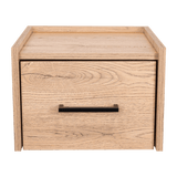 Mesa de Noche Flotante Boa Macadamia 35x25cm con Un Cajón - Mesas de Noche | Bylmo