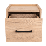 Mesa de Noche Flotante Boa Macadamia 35x25cm con Un Cajón - Mesas de Noche | Bylmo