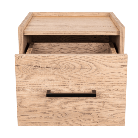 Mesa de Noche Flotante Boa Macadamia 35x25cm con Un Cajón - Mesas de Noche | Bylmo