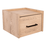 Mesa de Noche Flotante Boa Macadamia 35x25cm con Un Cajón - Mesas de Noche | Bylmo