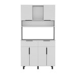 Alacena Oshawa 2m Blanco Diseño Moderno Fácil Armado