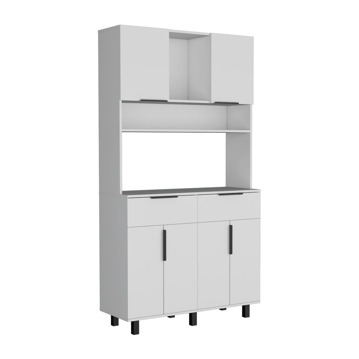 Alacena Oshawa 2m Blanco Diseño moderno fácil armado - Alacenas y Muebles Microondas | Bylmo