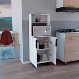 Alacena Oshawa 2 Puertas Blanca con Patas 140cm x 53.2cm - Alacenas y Muebles Microondas | Bylmo