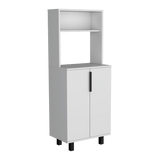 Alacena Oshawa 2 Puertas Blanca con Patas 140cm x 53.2cm - Alacenas y Muebles Microondas | Bylmo