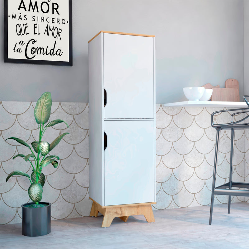 Alacena Diyue Duna Blanca Diseño Moderno 2 Puertas 150.7cm