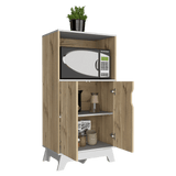 Mueble Microondas Diyue 2 puertas gran capacidad Duna y Blanco moderno 65 x 130cm - Alacenas y Muebles Microondas | Bylmo