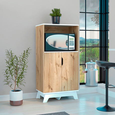 Mueble Microondas Diyue 2 puertas gran capacidad Duna y Blanco moderno 65 x 130cm - Alacenas y Muebles Microondas | Bylmo